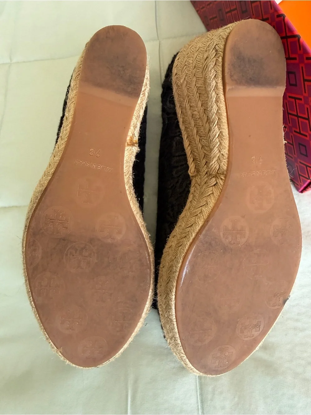 Tory Burch Espadrille Wedge Sandal in Black